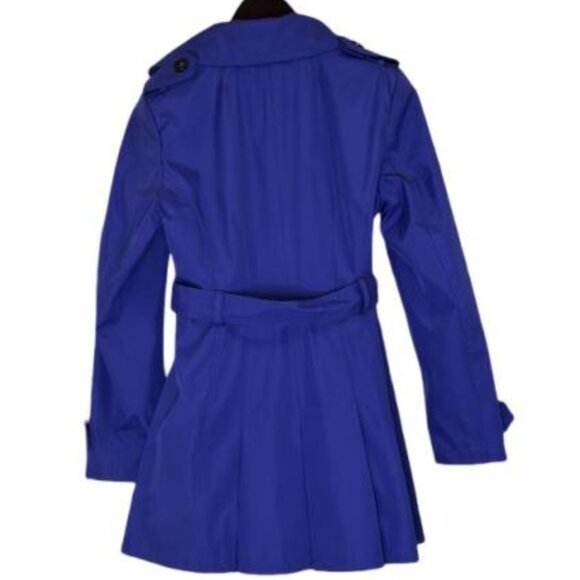 Calvin Klein Belted Trench Coat in Royal Blue - Size Small - Picture 2 of 3